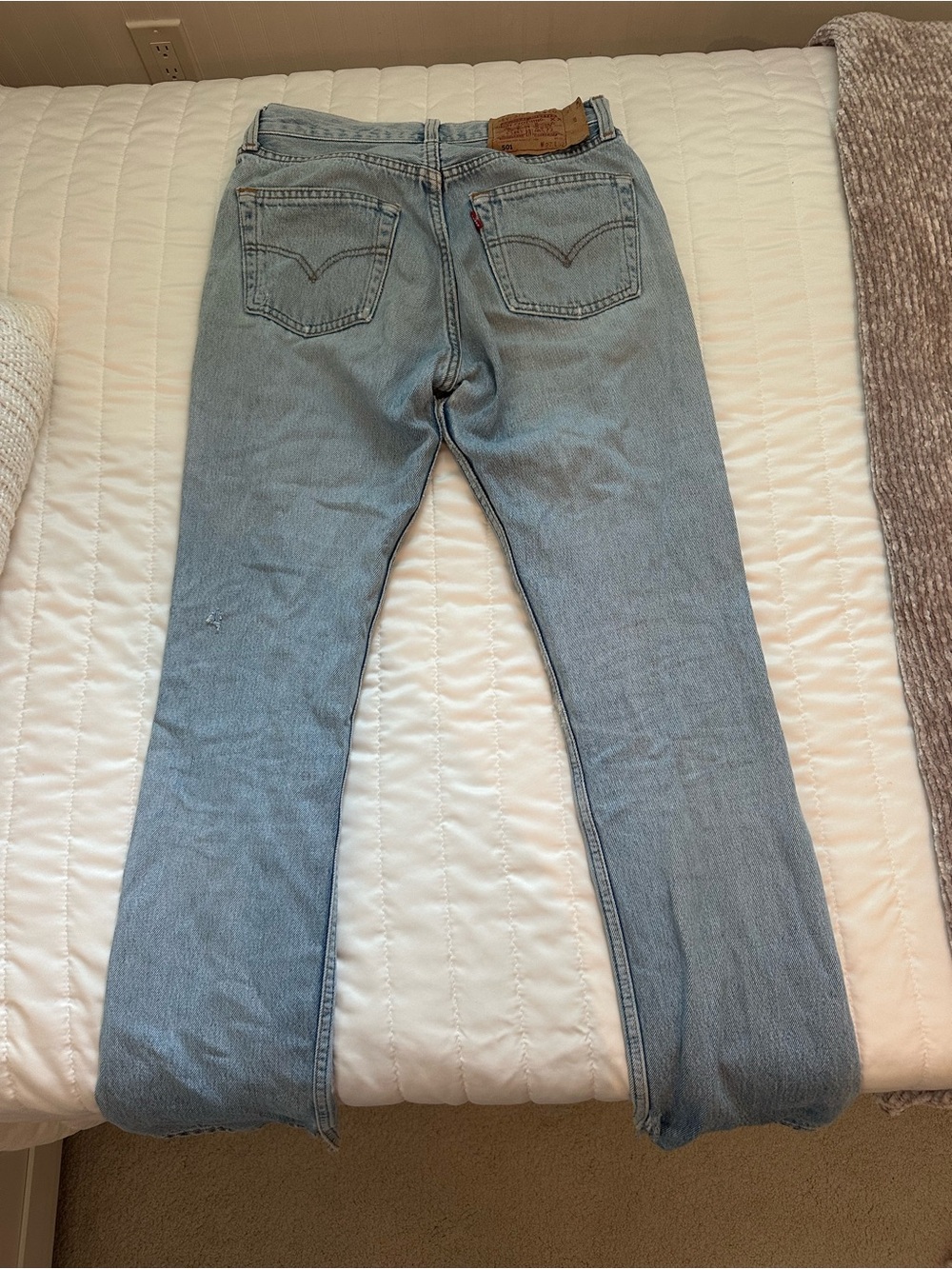 Levi's Light Blue 501 Straight Vintage Jeans Size 27 - Picture 4 of 8